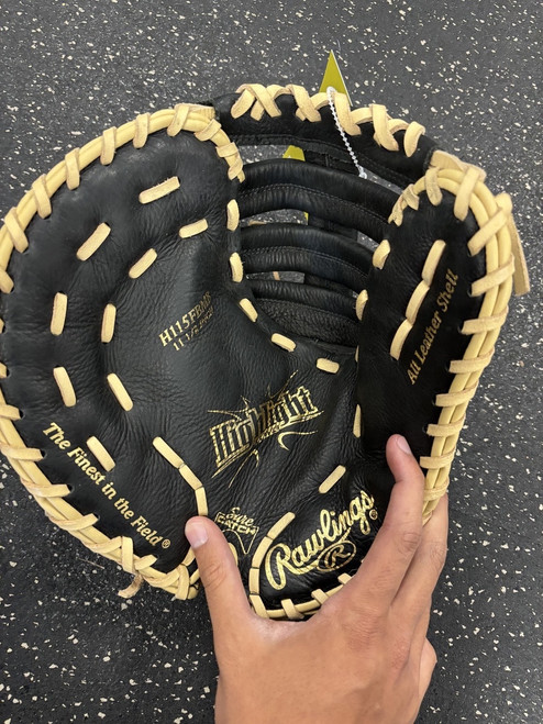 Vist Large View of Product Image Which is Used Rawlings H115FBMB BB/SB First Base LH Throw Black 11 1/2"