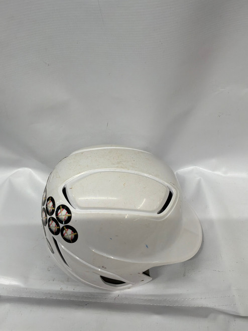 Vist Large View of Product Image Which is Used Easton ALPHA Batting Helmet No Mask White MD