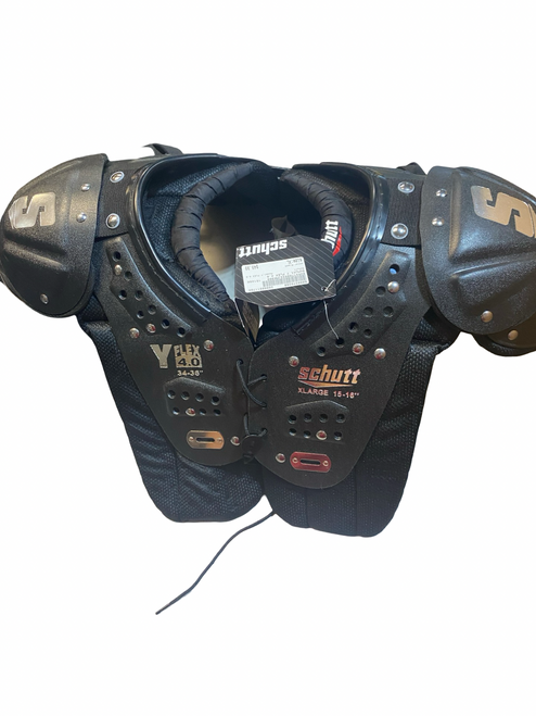 Vist Large View of Product Image Which is Used Schutt Y FLEX 4.0 FB Shoulder Pads Black XL