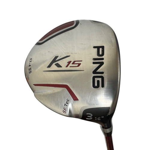 Vist Large View of Product Image Which is Used Ping K15 Men's RH 3 Wood Regular Flex Graphite Shaft