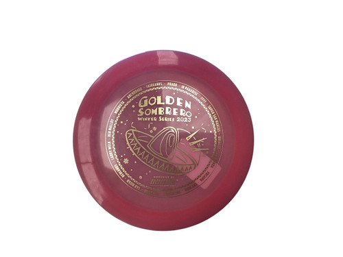 Vist Large View of Product Image Which is INNOVA GOLDEN SOMBRERO Disc Golf Driver Pink used