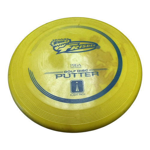 Vist Large View of Product Image Which is Used Wham-O FRISBEE GOLF DISC PUTTER Disc Golf Putter Yellow