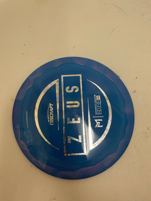 Vist Large View of Product Image Which is Used Discraft ZEUS Disc Golf Driver Royal Blue
