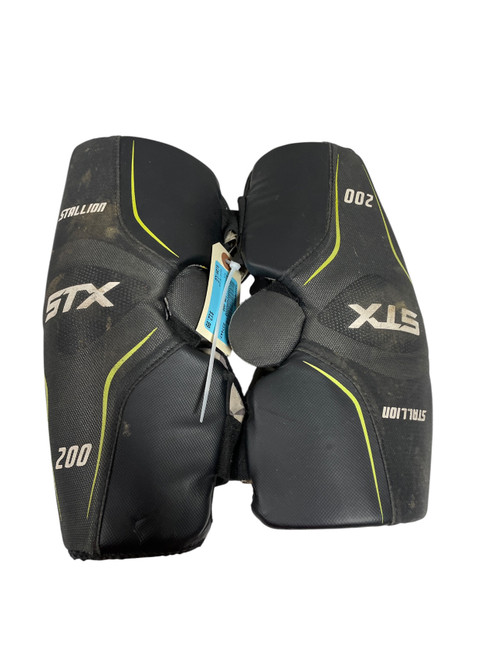 Vist Large View of Product Image Which is Used STX STALLION 200 Lacrosse Arm Pads/Guards Black LG