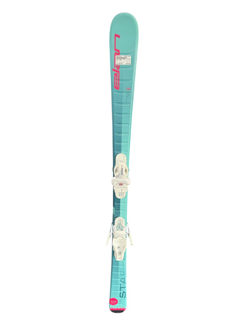 Vist Large View of Product Image Which is Used Elan STARR Girls DH Ski/Binding Carolina Blue 140 cm