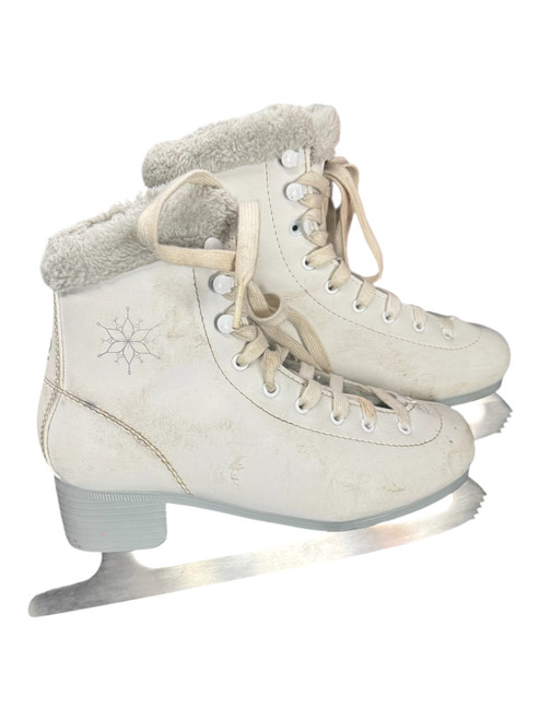 Vist Large View of Product Image Which is Used OXELO WomensFigure Skate White Senior 6.5