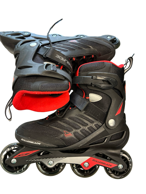 Vist Large View of Product Image Which is Used Rollerblade ZETA BLADE  9 Senior Rec Fitness Skates Black Senior 9