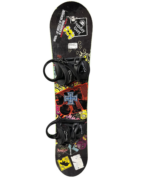 Vist Large View of Product Image Which is Used Atomic PIVOT Boys Board/Binding Black 115 cm