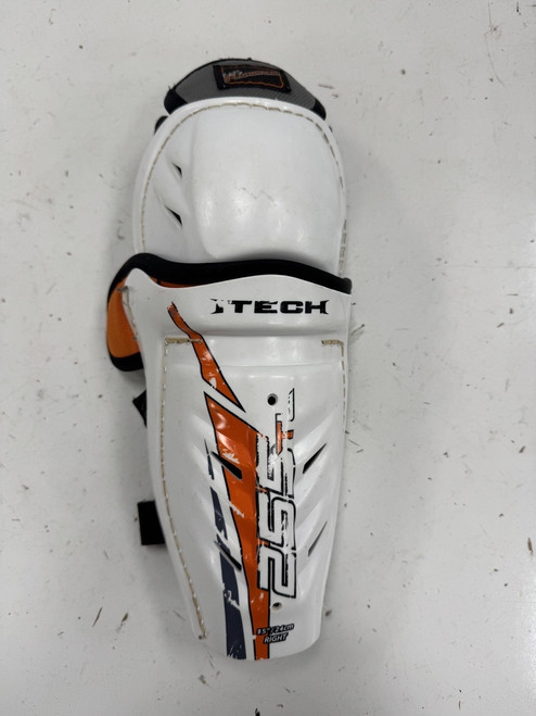 Vist Large View of Product Image Which is Used Itech 255TL Junior Shin Guards White 9 1/2"
