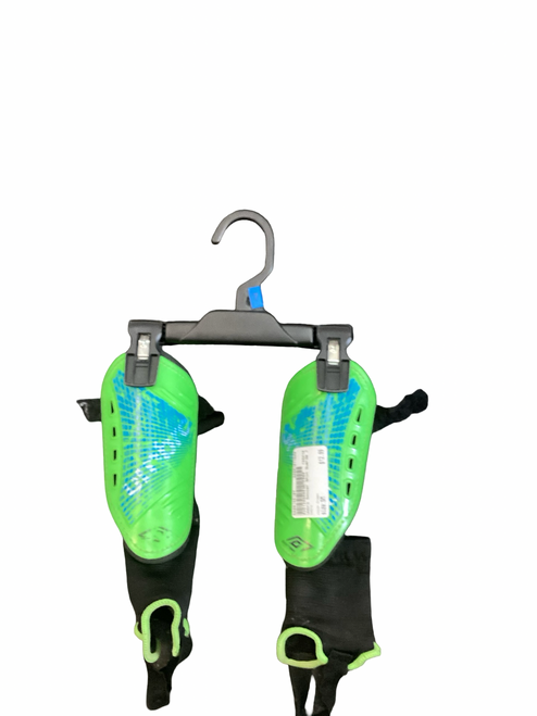 Vist Large View of Product Image Which is Used Umbro Soccer Shin Guards Junior Green SM