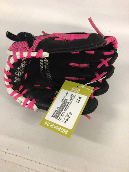 Vist Large View of Product Image Which is Used Rawlings PLAYMAKER SERIES PM100BPW BB/SB Glove RH Throw Black 10"
