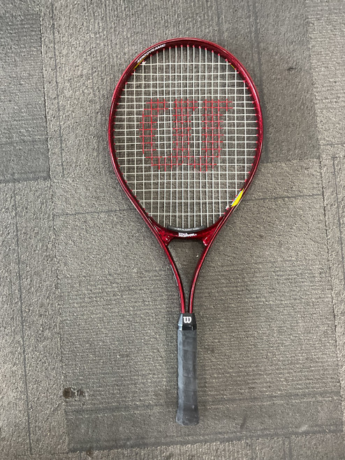 Vist Large View of Product Image Which is Used Wilson PRO 110 Adult Tennis Racquet Red 4 1/4"