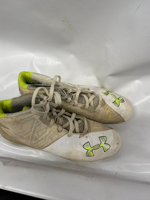 Vist Large View of Product Image Which is Used Under Armour Adult FB Cleats White Senior 7