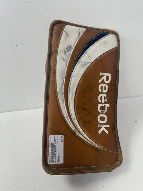 Vist Large View of Product Image Which is Used Reebok JR 7K Junior Goalie Blocker Copper