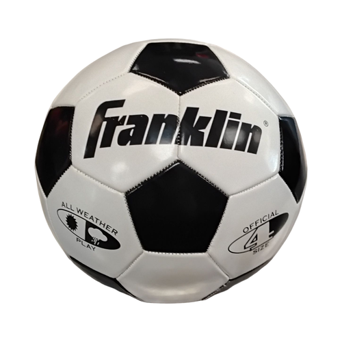Vist Large View of Product Image Which is Used Franklin ALL WEATHER All Size Soccer Ball White 4