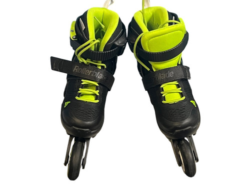 Vist Large View of Product Image Which is Used Rollerblade MICROBLADE Junior Rec Fitness Skates Black Adjustable