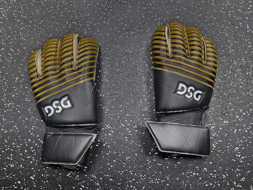 Vist Large View of Product Image Which is Used DSG Soccer Goalie Gloves Black And Gold 8