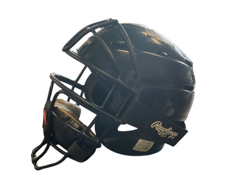 Vist Large View of Product Image Which is Used Rawlings AI2OS Catchers Helmet w/Mask Black MD