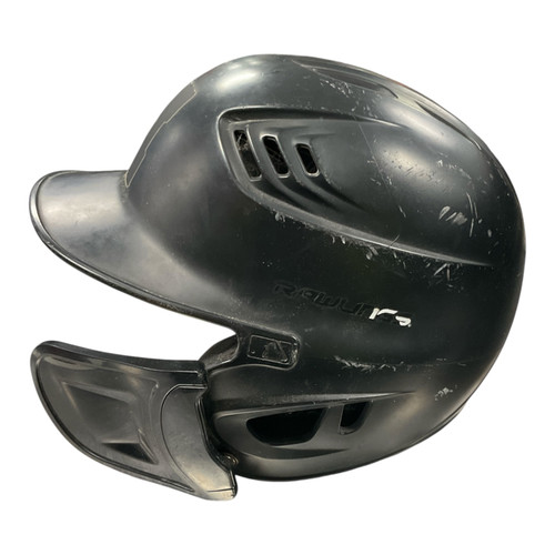Vist Large View of Product Image Which is Used Rawlings BLACK W/ JAW Batting Helmet No Mask Black S/M