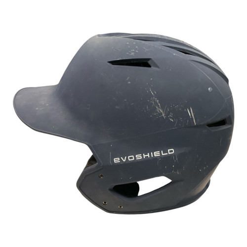 Vist Large View of Product Image Which is Used Evoshield MATTE NAVY Batting Helmet No Mask Navy Blue M/L