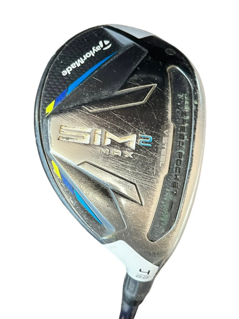 Vist Large View of Product Image Which is Used Taylormade SIM 2 MAX Mens Hybrid Club RH 4 Hybrid