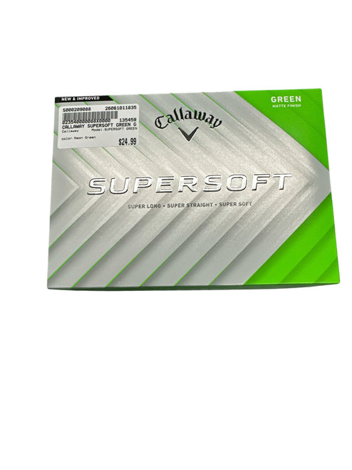 Vist Large View of Product Image Which is New  Callaway SUPERSOFT GREEN 12 Pack - Golf Balls Neon Green
