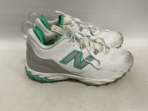 Vist Large View of Product Image Which is Used New Balance FUELCELL TURF CLEATS BB/SB Cleats White Senior 10