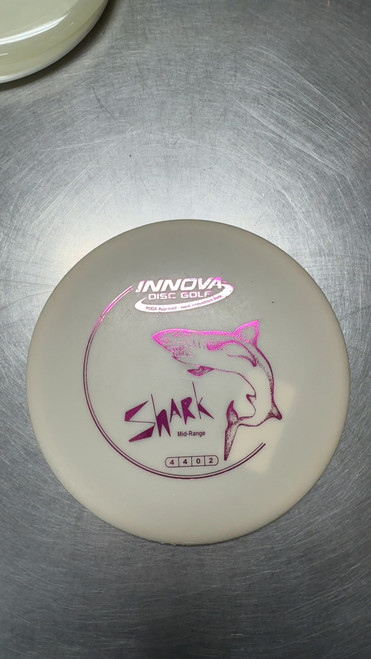 Vist Large View of Product Image Which is Used Innova SHARK Disc Golf Mid Range White
