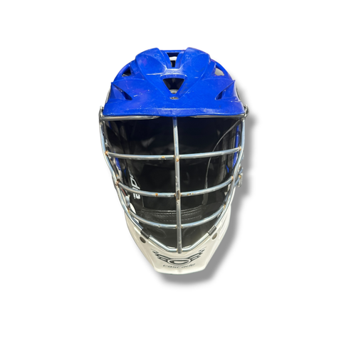 Vist Large View of Product Image Which is Used Cascade R Lacrosse Helmet Royal Blue One Size