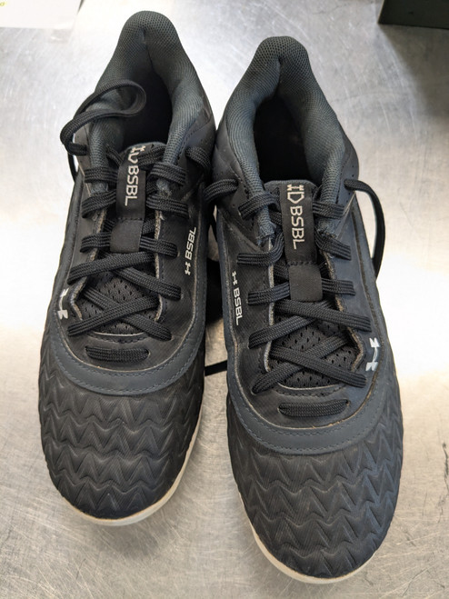 Vist Large View of Product Image Which is Used Under Armour BSBL BB/SB Cleats Black Junior 05