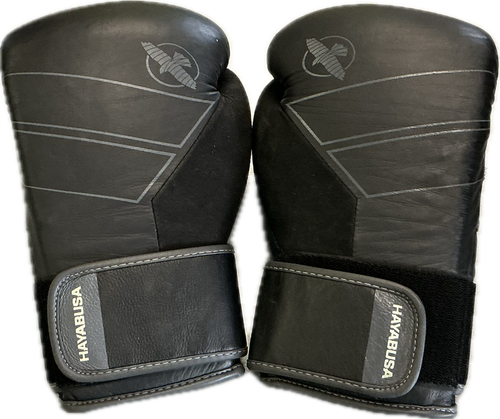 Vist Large View of Product Image Which is Used S4 LEATHER Boxing Gloves Black Senior