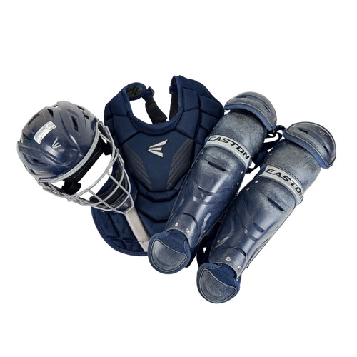 Vist Large View of Product Image Which is Used Easton GAMETIME Catchers Set Navy Blue Youth