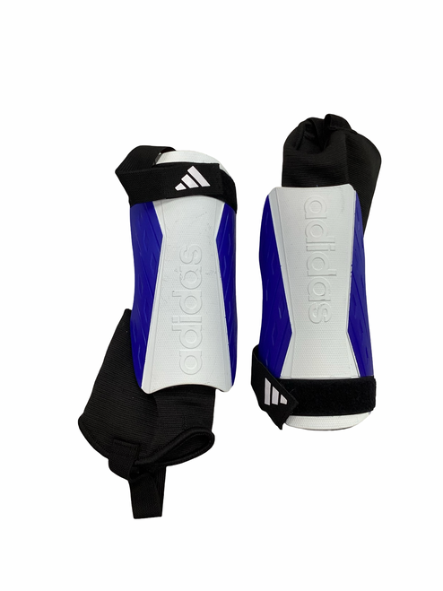 Vist Large View of Product Image Which is Used Adidas Soccer Shin Guards Junior Royal Blue MD