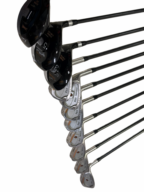 Vist Large View of Product Image Which is Used Spalding PRO IMPACT Mens Golf Set RH 11-Piece w/ Graphite Shafts