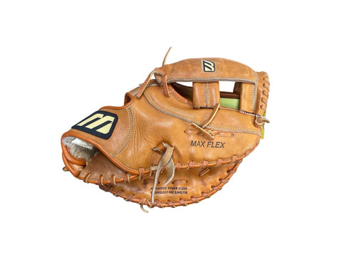 Vist Large View of Product Image Which is Used Mizuno POWER CLOSE BB/SB First Base RH Throw Brown 12"
