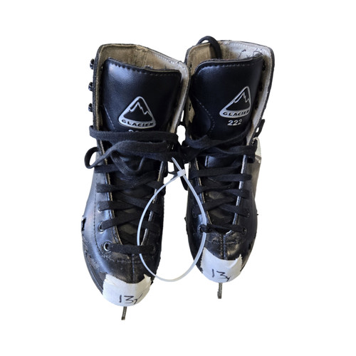 Vist Large View of Product Image Which is Used Jackson GLACIER 222 SKATES SIZE 13 Y Boys Figure Skate Black Youth 13.0