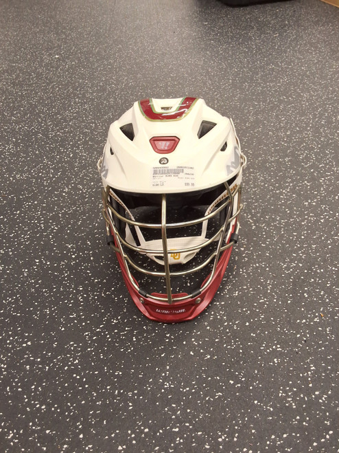 Vist Large View of Product Image Which is Used Warrior BURN BOA Lacrosse Helmet White LG