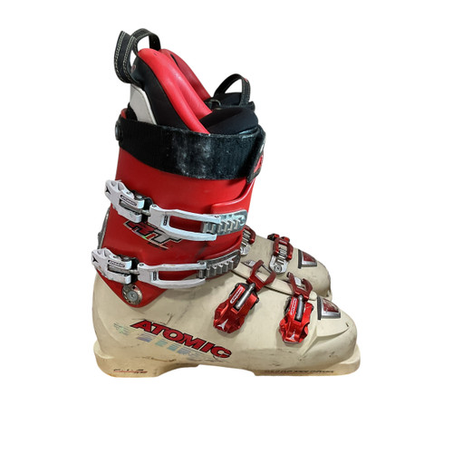 Vist Large View of Product Image Which is Used Atomic RTCS 130 SZ 28.0 Mens DH Ski Boot White And Red 280 MP - M10 - W11
