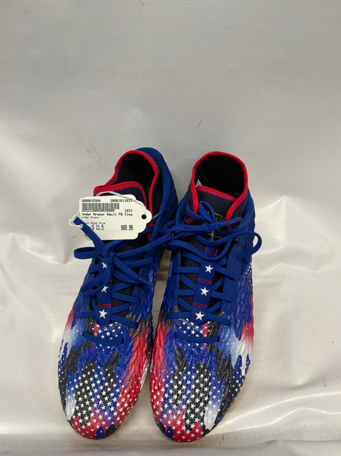 Vist Large View of Product Image Which is Used Under Armour Adult FB Cleats Royal Blue Senior 11.5