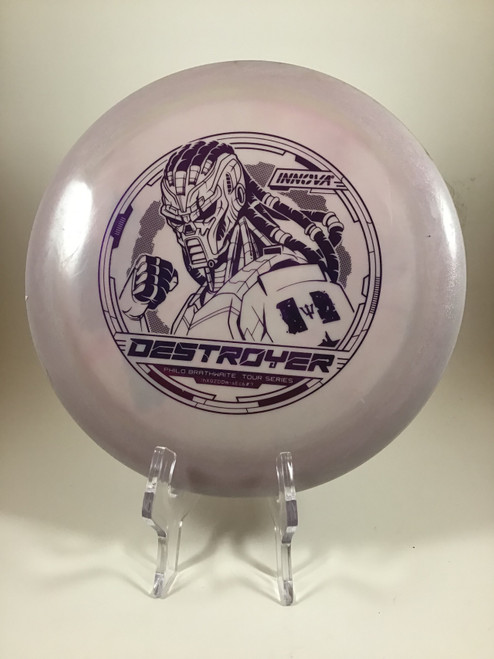 Vist Large View of Product Image Which is Used Innova STAR DESTROYER Disc Golf Driver Purple 170g