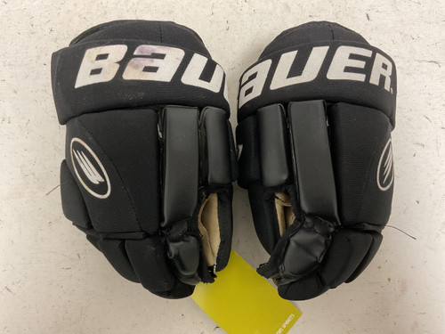 Vist Large View of Product Image Which is Used Bauer IMPACT 300 Junior Gloves Black And White 11"