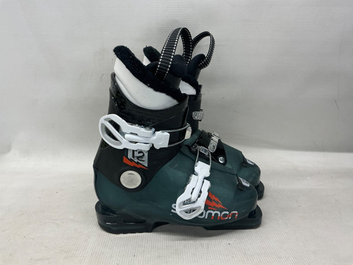 Vist Large View of Product Image Which is Used Salomon T2 Boys DH Ski Boot Green 180 MP - Y11