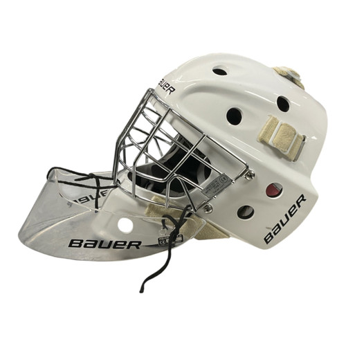 Vist Large View of Product Image Which is Used Bauer 930 Junior Goalie Helmet/Mask White One Size