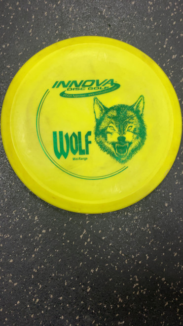 Vist Large View of Product Image Which is Used Innova WOLF Disc Golf Mid Range Yellow