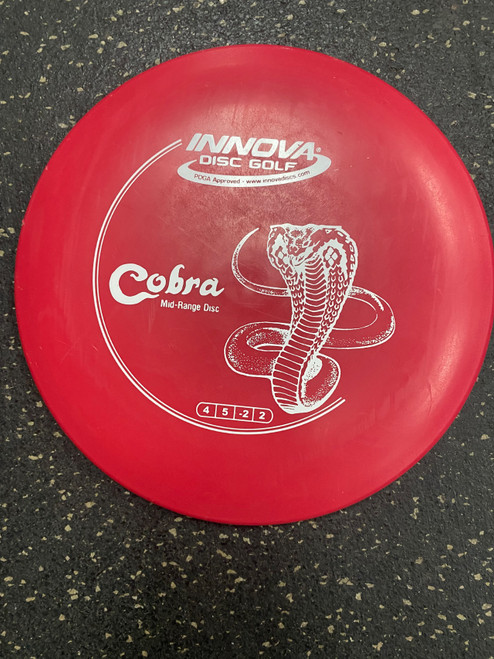 Vist Large View of Product Image Which is Used Innova COBRA Disc Golf Mid Range Red