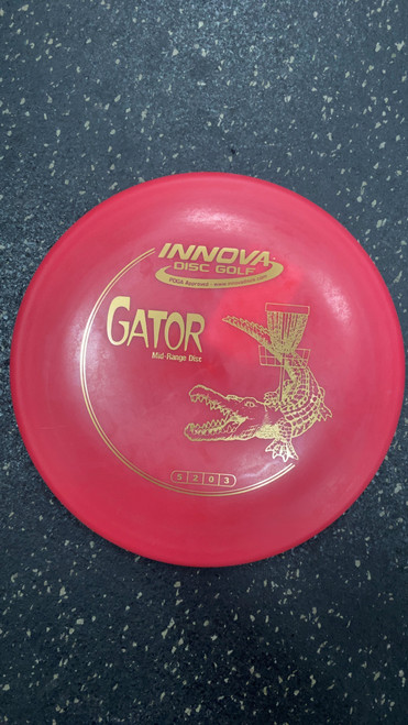 Vist Large View of Product Image Which is Used Innova GATOR Disc Golf Mid Range Red