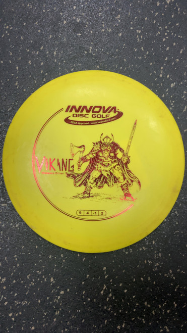Vist Large View of Product Image Which is Used Innova VIKING Disc Golf Driver Yellow