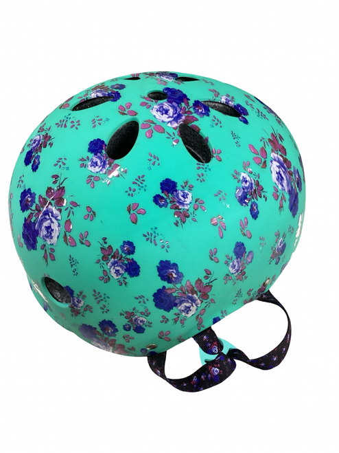 Vist Large View of Product Image Which is Used FLORAL HELMET Bike Helmet Carolina Blue S/M