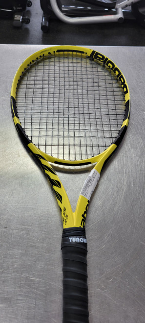 Vist Large View of Product Image Which is Used Babolat PURE DRIVE 26 Junior Tennis Racquet Yellow 26"