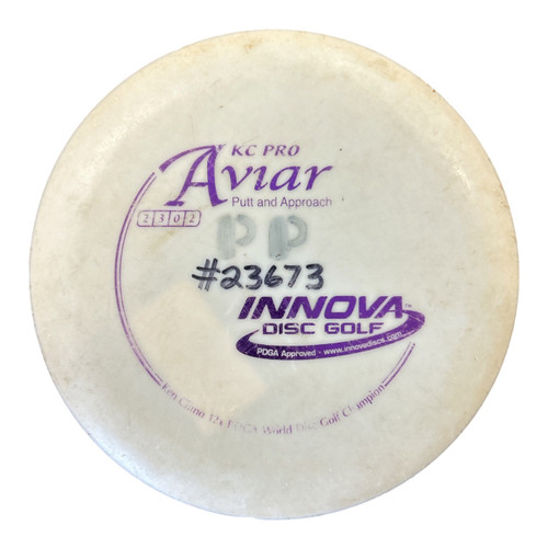 Vist Large View of Product Image Which is Used Innova AVIAR Disc Golf Putter White 177g